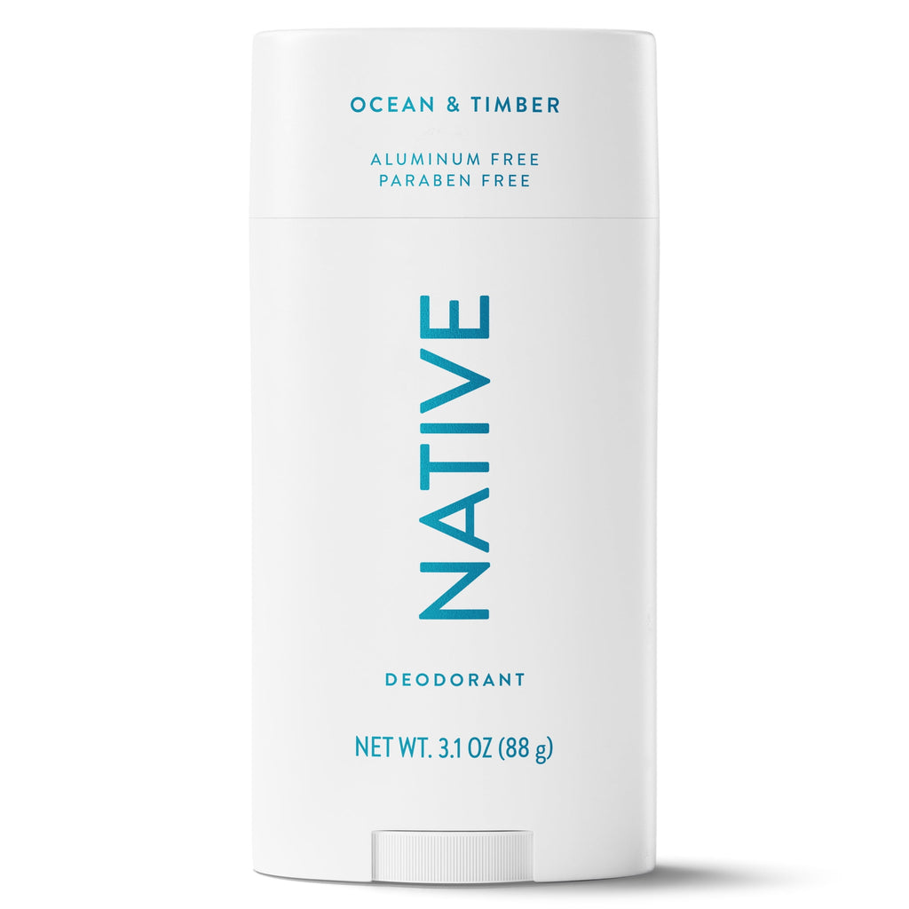 Aluminum Free Deodorant For Men, 72 Hour Solid Deodorant Stick, Ocean &amp; Timber, 3.1oz