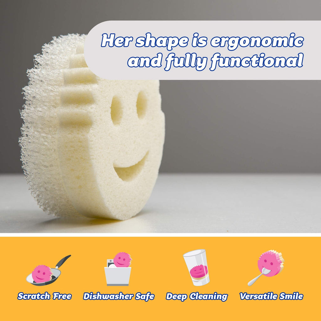 Scrub Mommy Dual-Sided Sponge Dye Free - Scratch-Free, Odor Resistant - 1ct