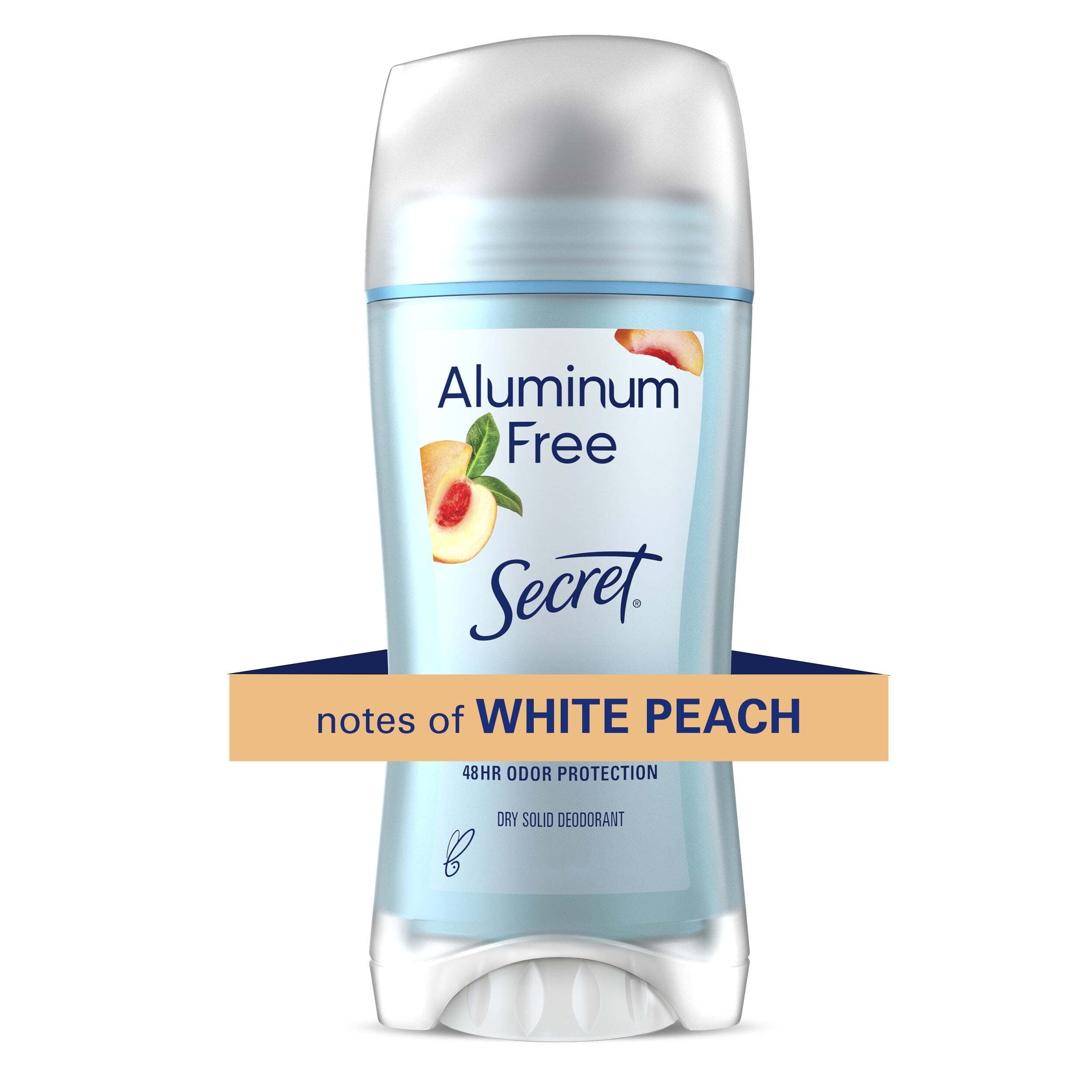 Aluminum Free Women's Deodorant Solid, White Peach, 2.4 oz