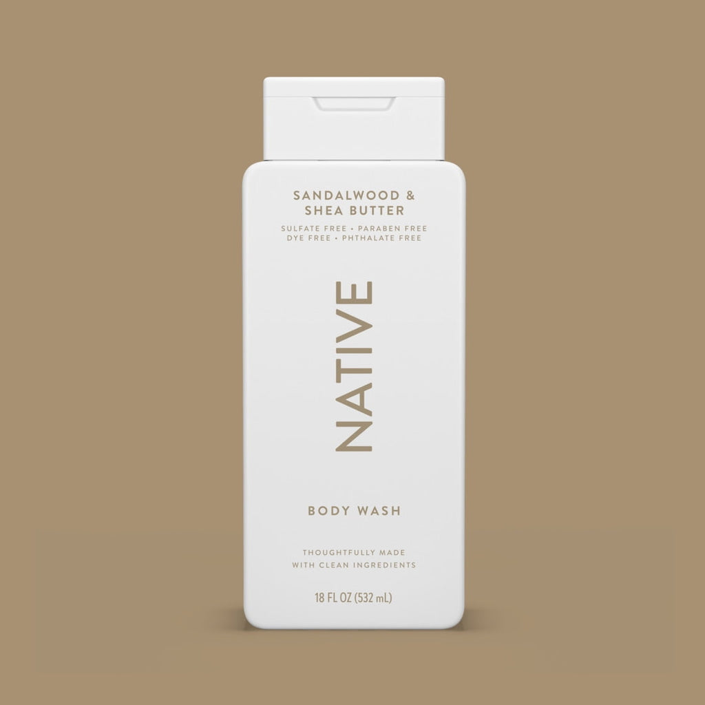 Body Wash, Sulfate Free, Sandalwood &amp; Shea Butter, for Women and Men, 18 fl oz