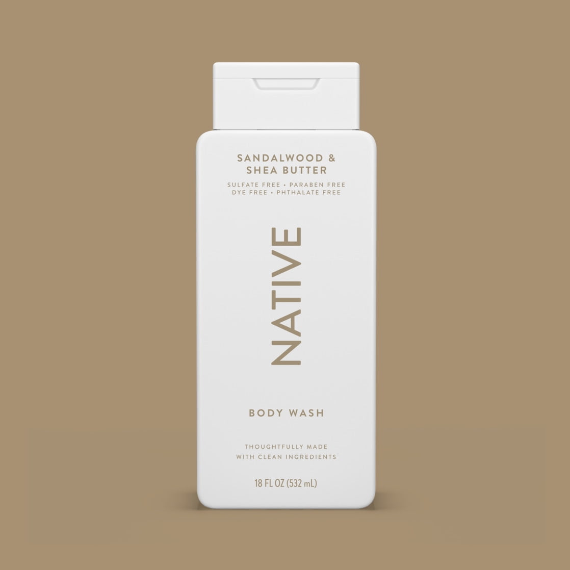 Body Wash, Sulfate Free, Sandalwood &amp; Shea Butter, for Women and Men, 18 fl oz