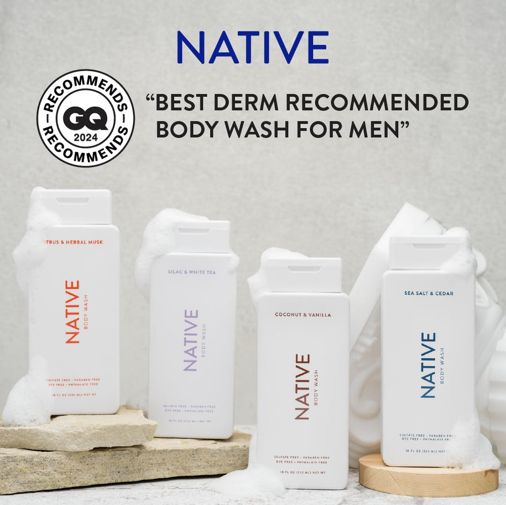 Body Wash, Sulfate Free, Sandalwood &amp; Shea Butter, for Women and Men, 18 fl oz
