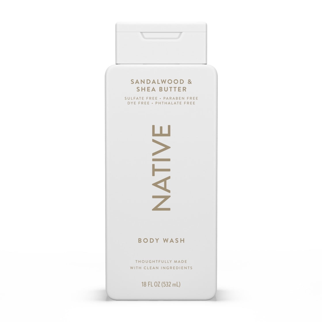 Body Wash, Sulfate Free, Sandalwood &amp; Shea Butter, for Women and Men, 18 fl oz