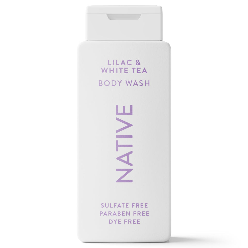 Body Wash, Lilac &amp; White Tea, Sulfate Free, Naturally Derived Ingredients, 24hr Freshness, for Women &amp; Men, 18 fl oz