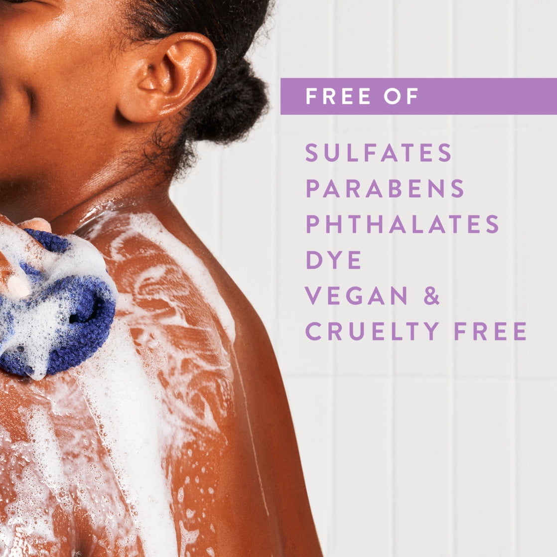 Body Wash, Lilac &amp; White Tea, Sulfate Free, Naturally Derived Ingredients, 24hr Freshness, for Women &amp; Men, 18 fl oz