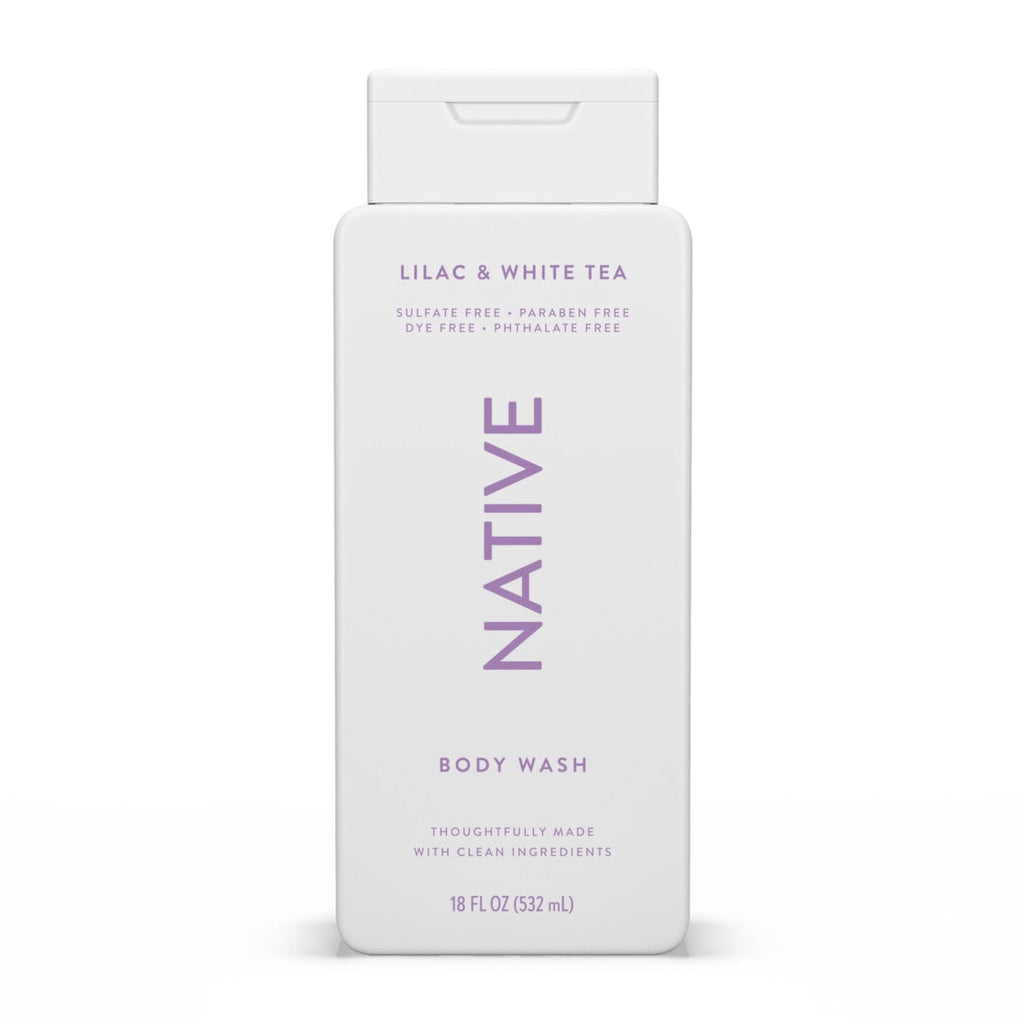 Body Wash, Lilac &amp; White Tea, Sulfate Free, Naturally Derived Ingredients, 24hr Freshness, for Women &amp; Men, 18 fl oz