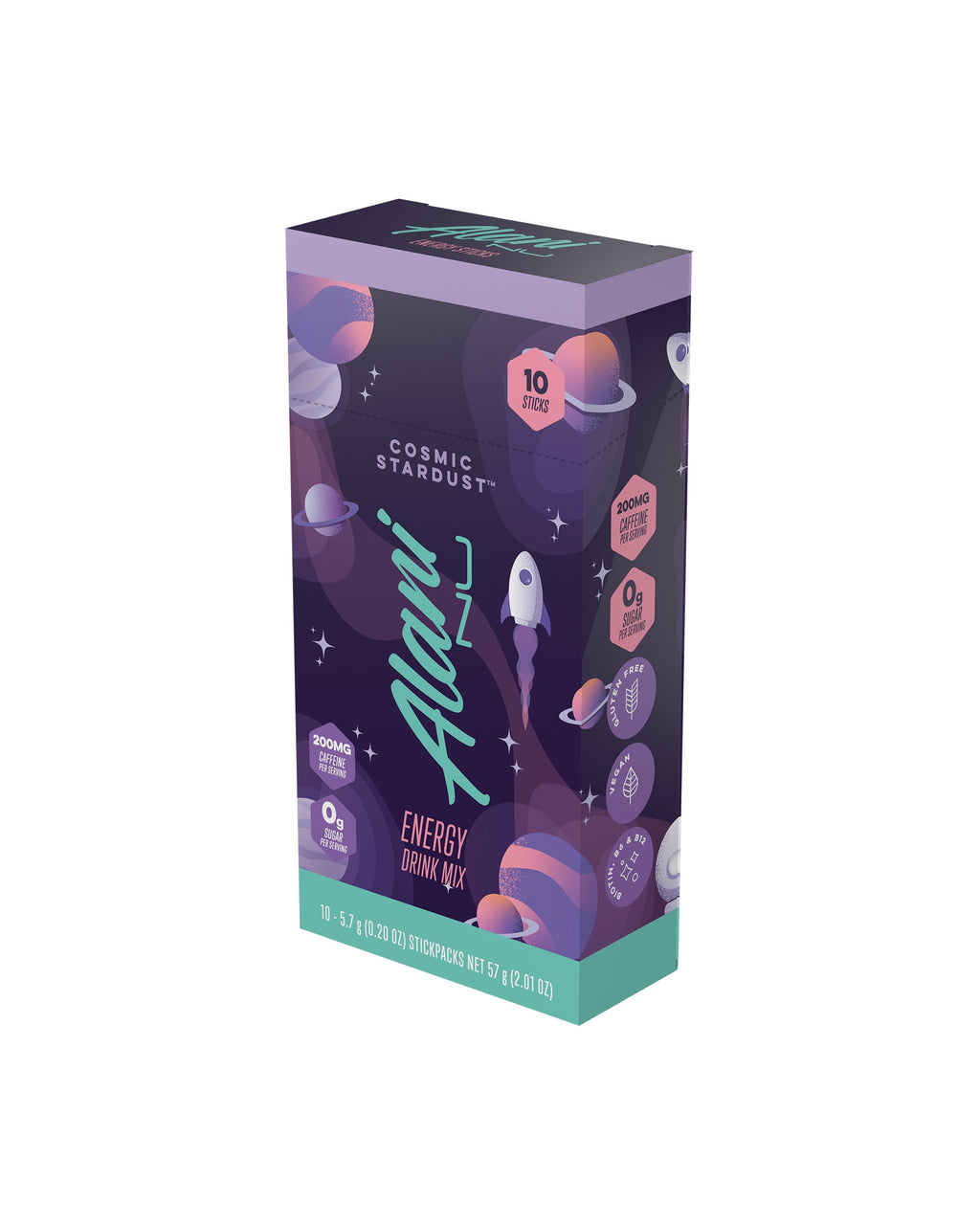 Energy Sticks, Cosmic Stardust, 10 Count, 200mg Caffeine, Zero Sugar