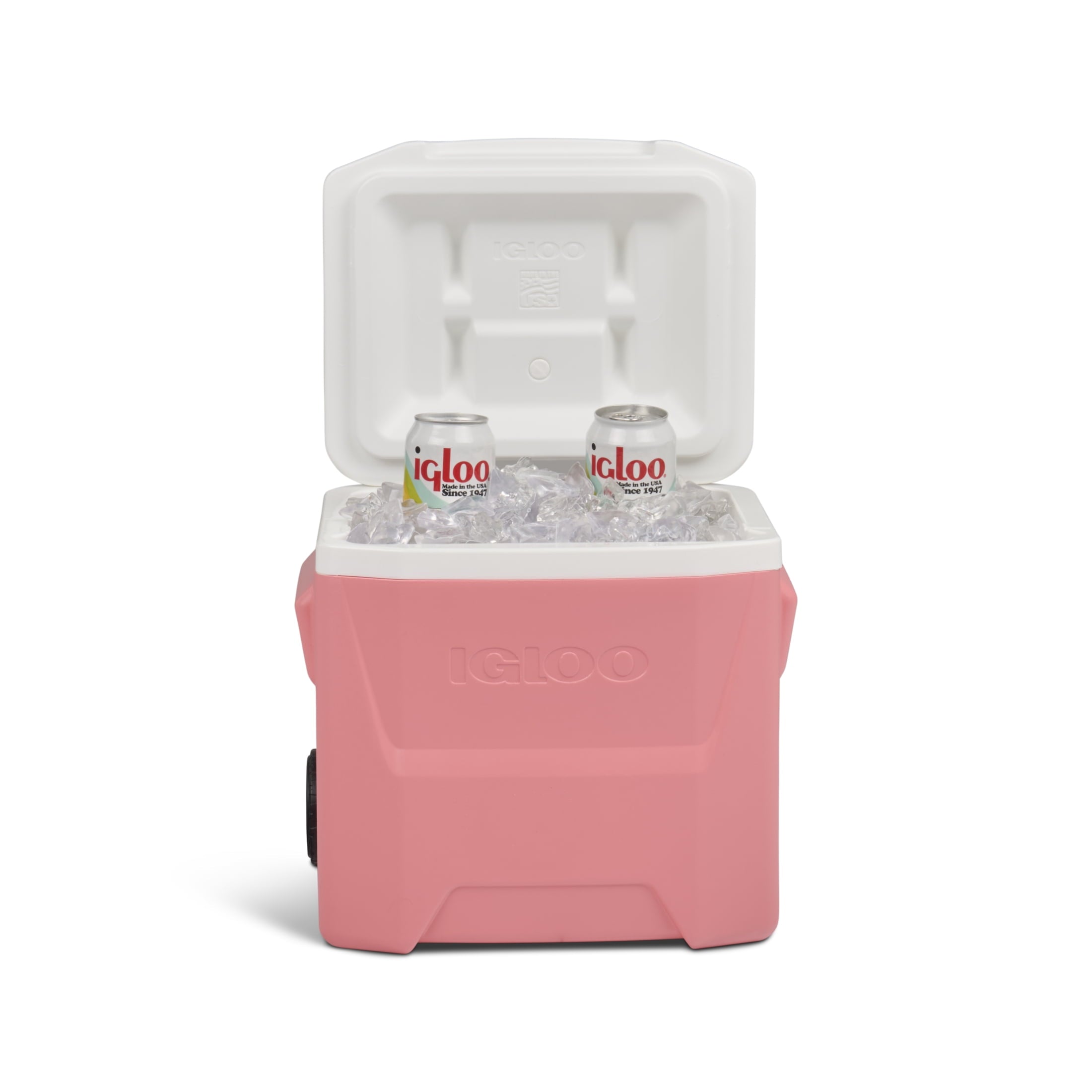 16 QT Laguna Hard Sided Ice Chest Cooler with Wheels, Aqua Blue