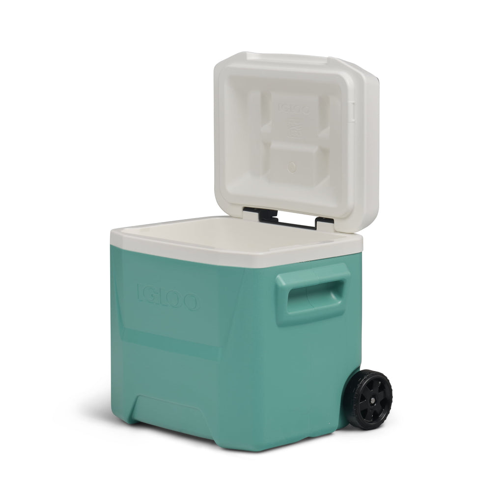 16 QT Laguna Hard Sided Ice Chest Cooler with Wheels, Aqua Blue