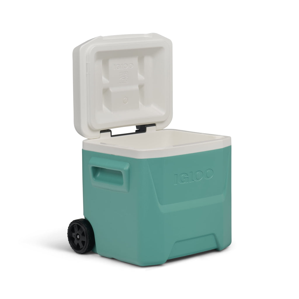 16 QT Laguna Hard Sided Ice Chest Cooler with Wheels, Aqua Blue