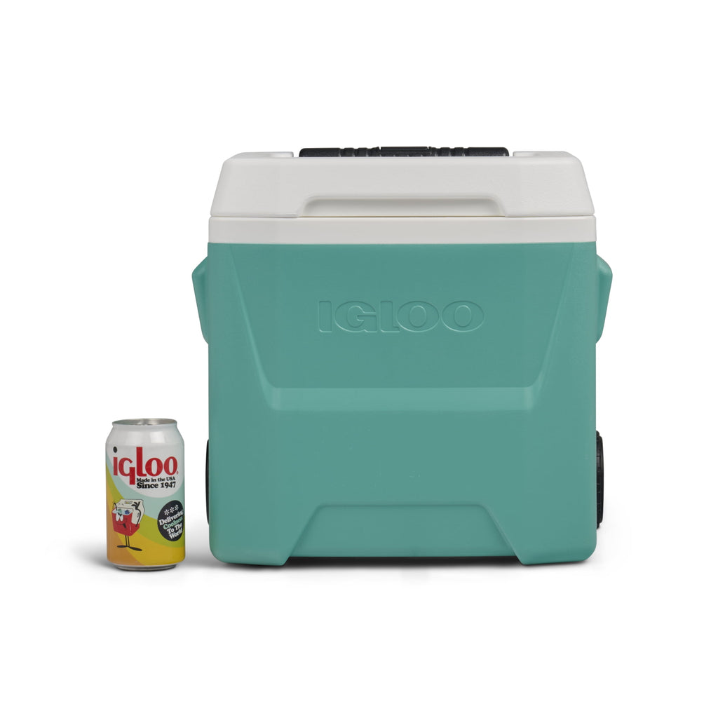 16 QT Laguna Hard Sided Ice Chest Cooler with Wheels, Aqua Blue
