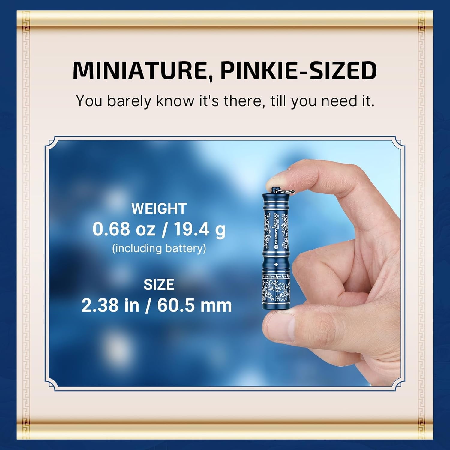 i3E EOS PMMA TIR Lens AAA EDC Flashlight 90 Lumens Compact Keychain Flash Light for Night, Camping (Nocturnal Sentinel)