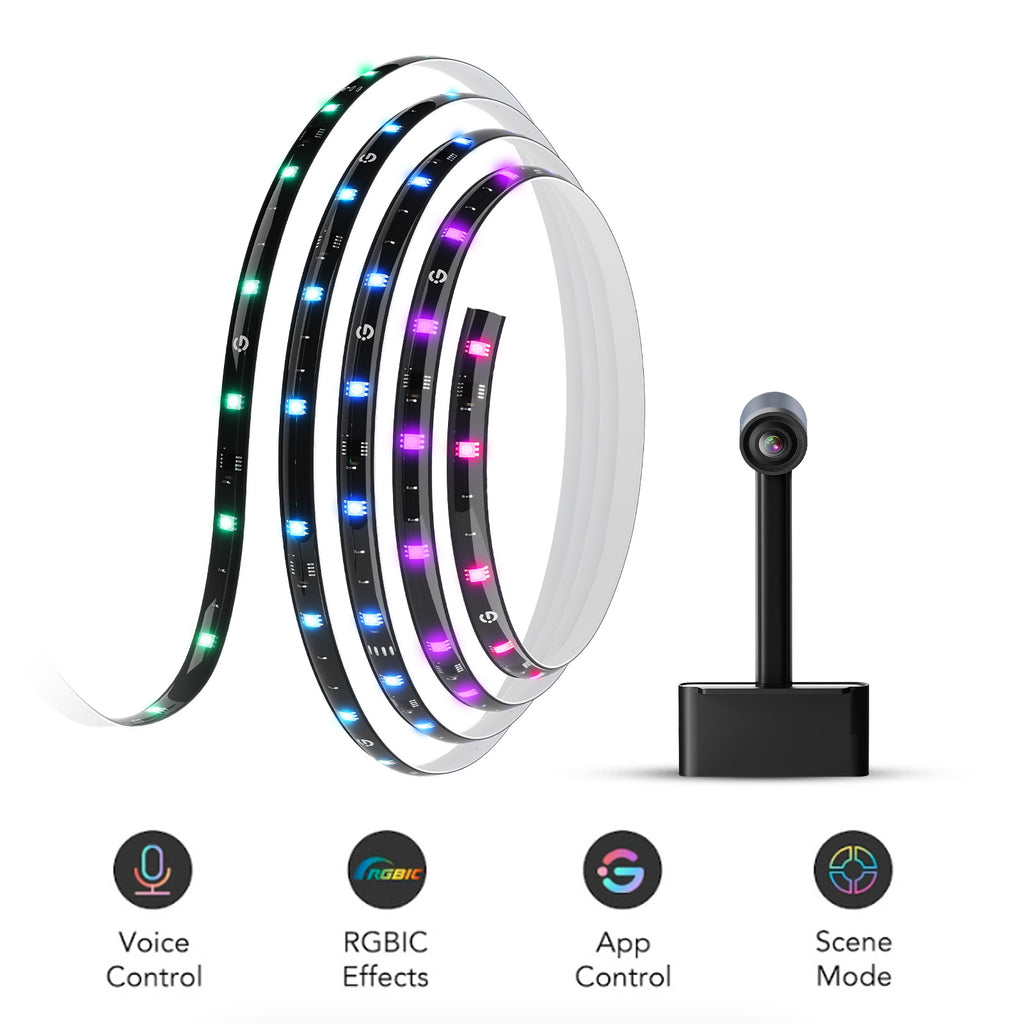 Smart TV Backlight 3S for 75-85 inch TV, Theatre Effect,Lighting Changing With Sound,Support Siri,Alexa And Google Assistant,16.4ft