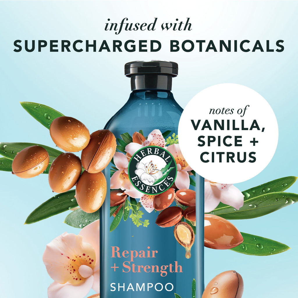 Repair + Strength Argan Oil Shampoo, Paraben-Free, 13.5 fl oz