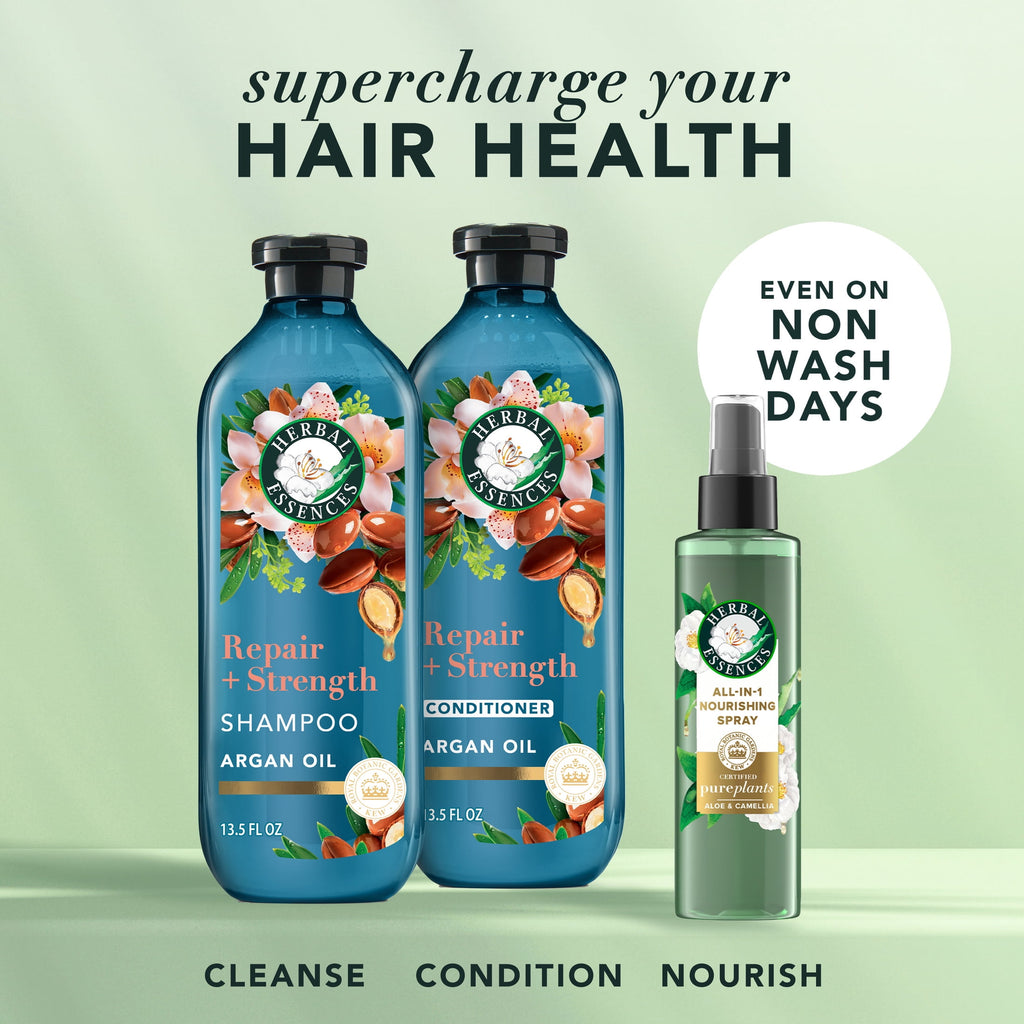Repair + Strength Argan Oil Shampoo, Paraben-Free, 13.5 fl oz
