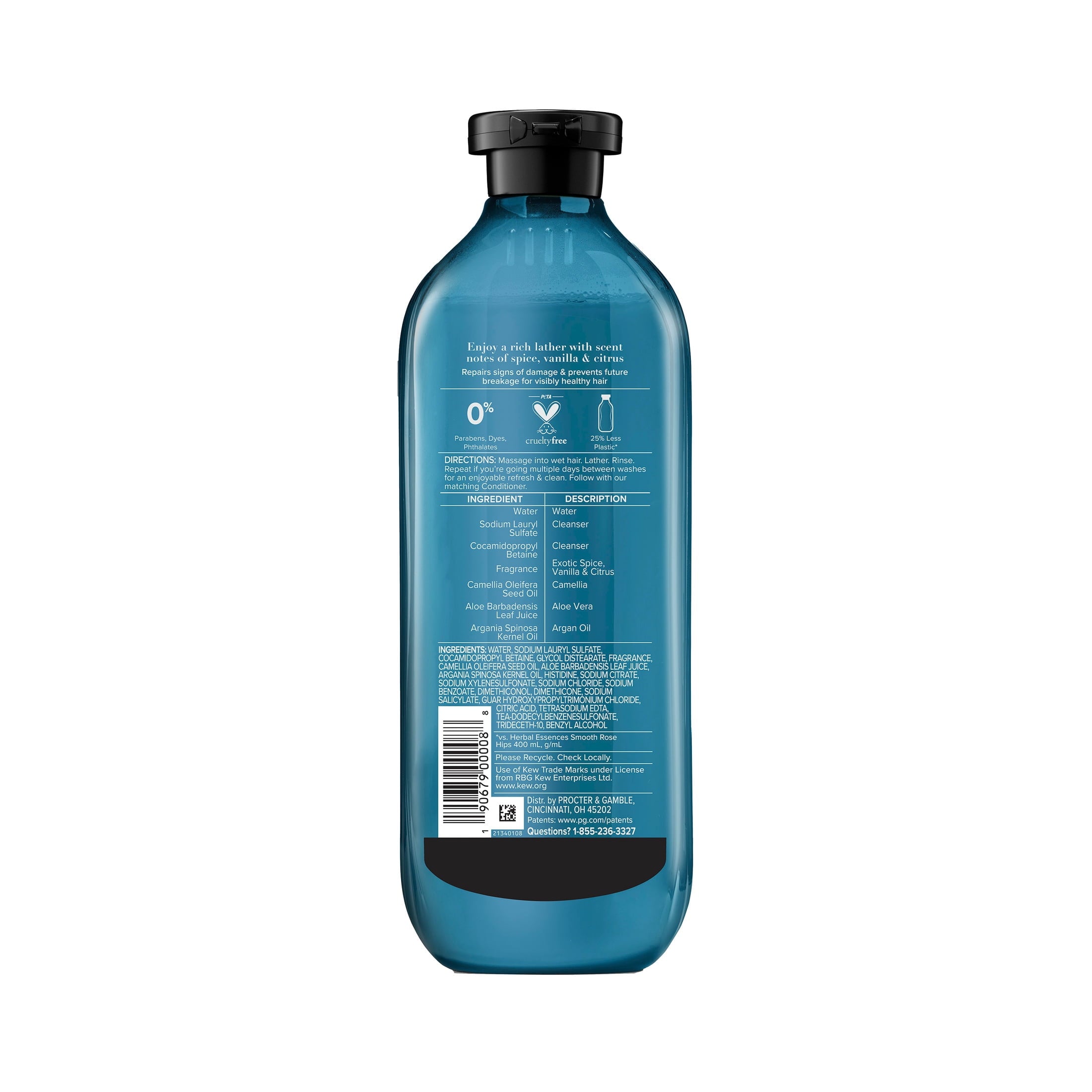 Repair + Strength Argan Oil Shampoo, Paraben-Free, 13.5 fl oz