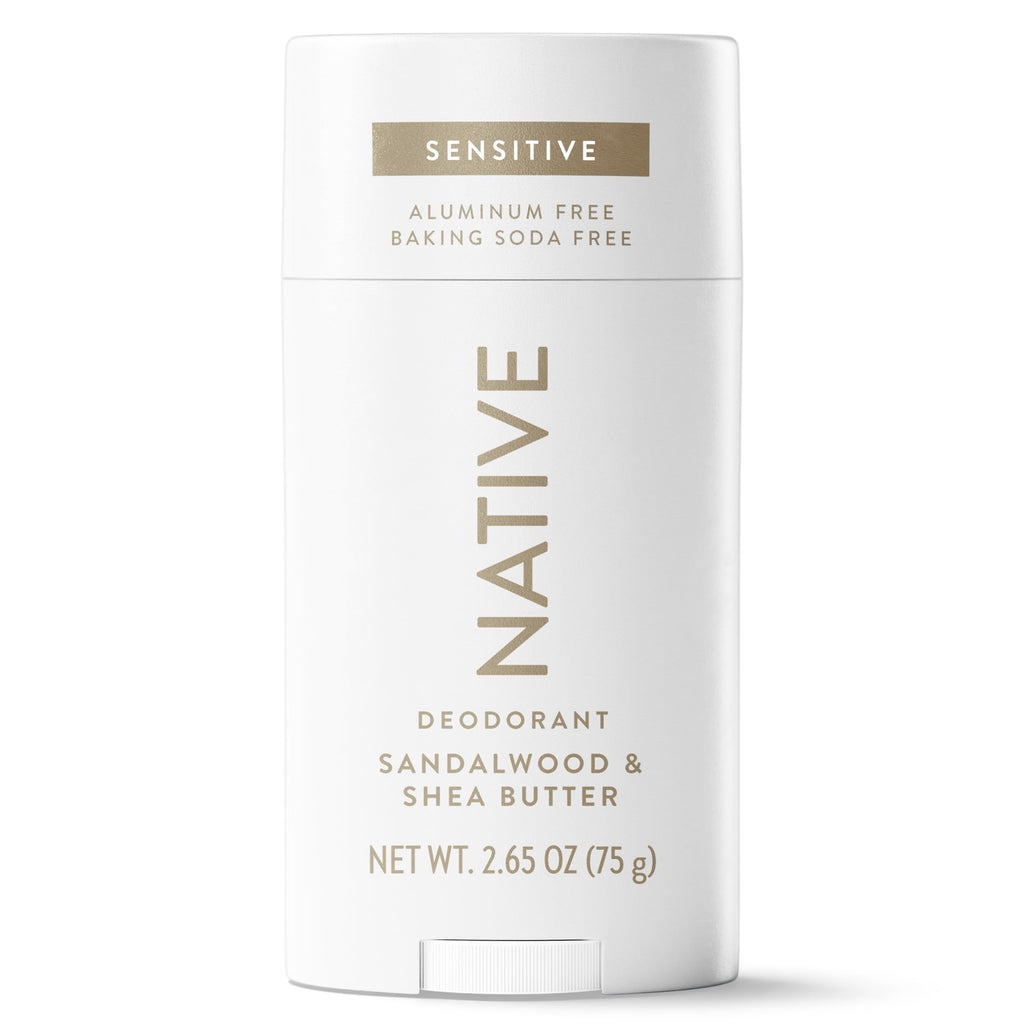 Sensitive Deodorant For Men, Aluminum Free Deodorant Stick, Sandalwood &amp; Shea Butter, 2.65oz