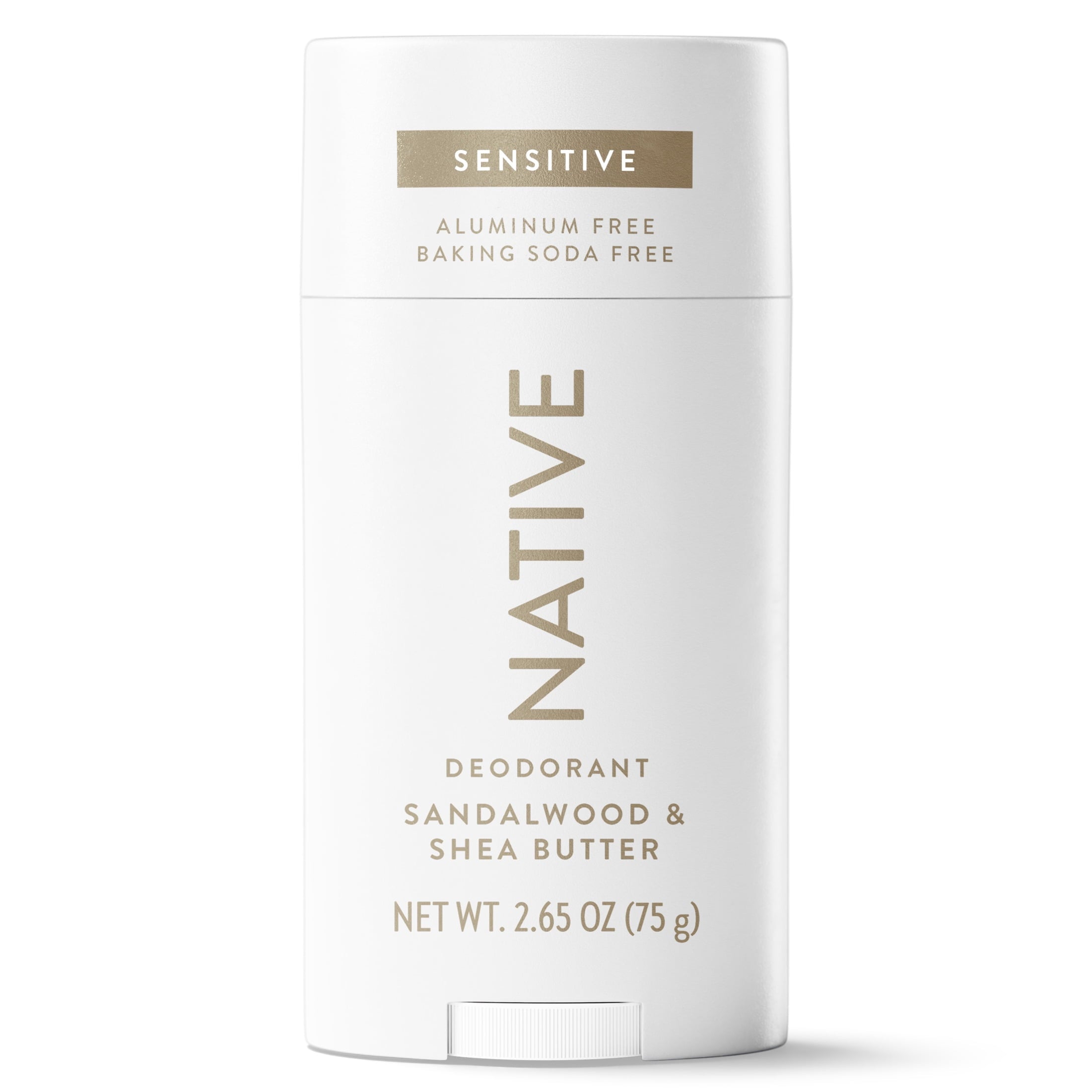Sensitive Deodorant For Men, Aluminum Free Deodorant Stick, Sandalwood &amp; Shea Butter, 2.65oz