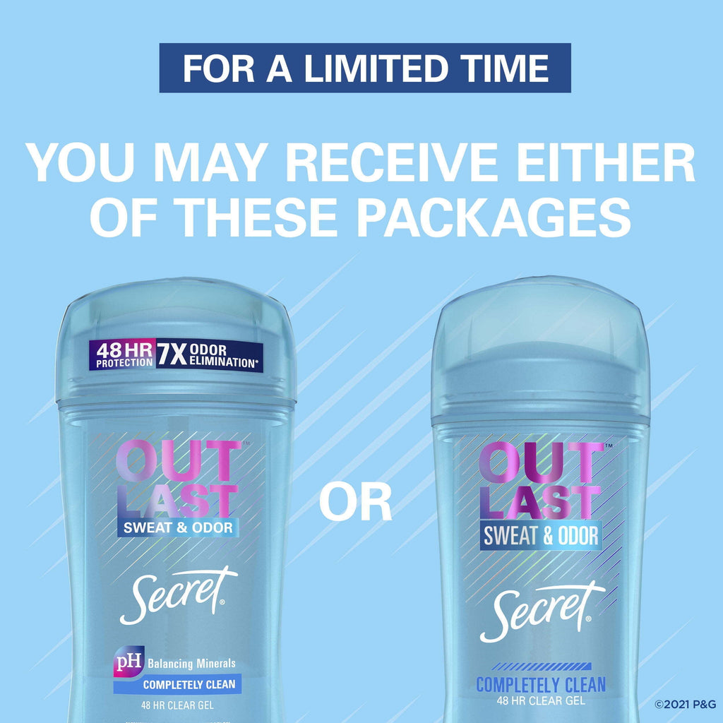 Outlast Clear Gel Antiperspirant Deodorant for Women, Completely Clean, 3.4 oz