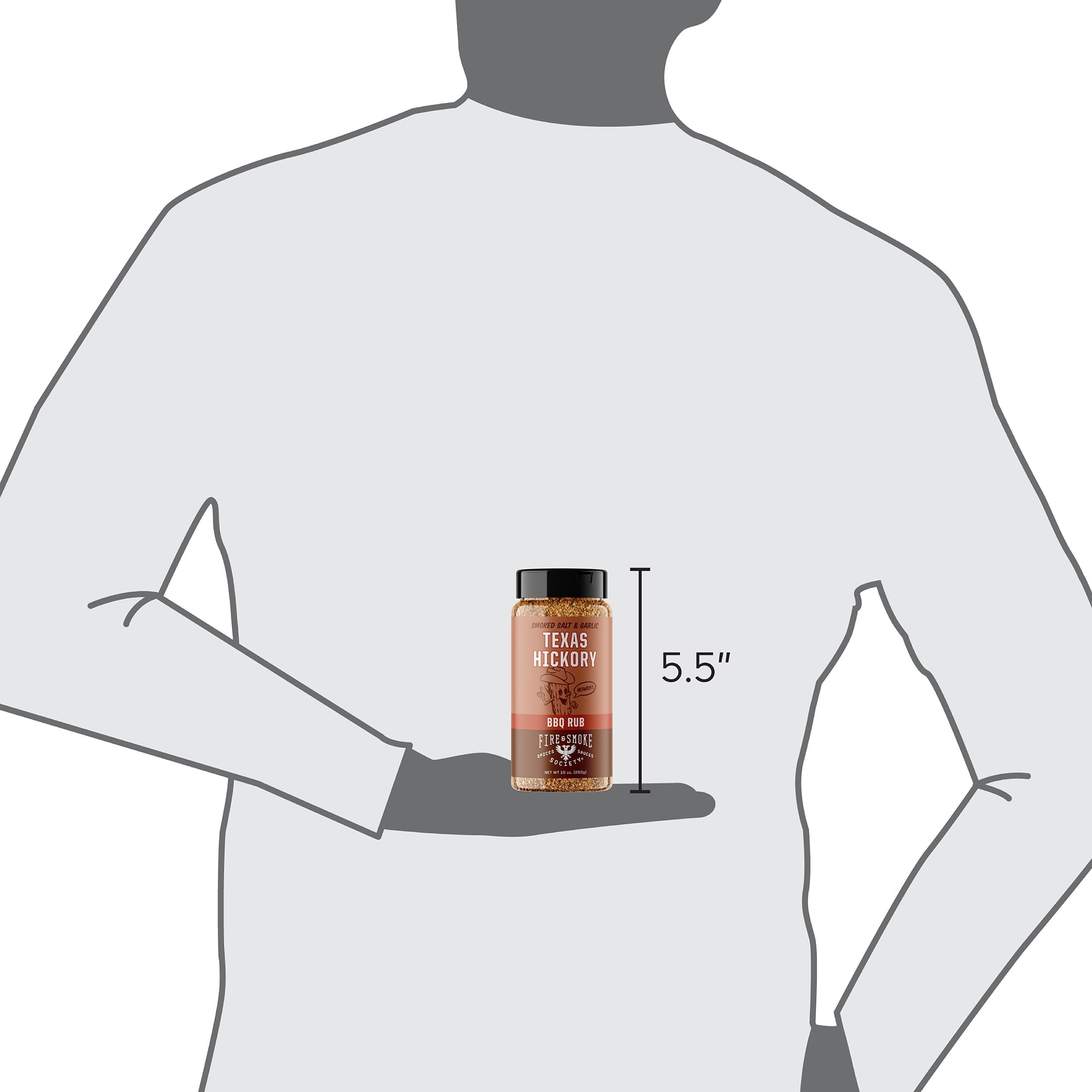 Fire &amp; Smoke Society Texas Hickory BBQ Seasoning Blend for Grilling, 10 oz Mixed Spices &amp; Seasonings