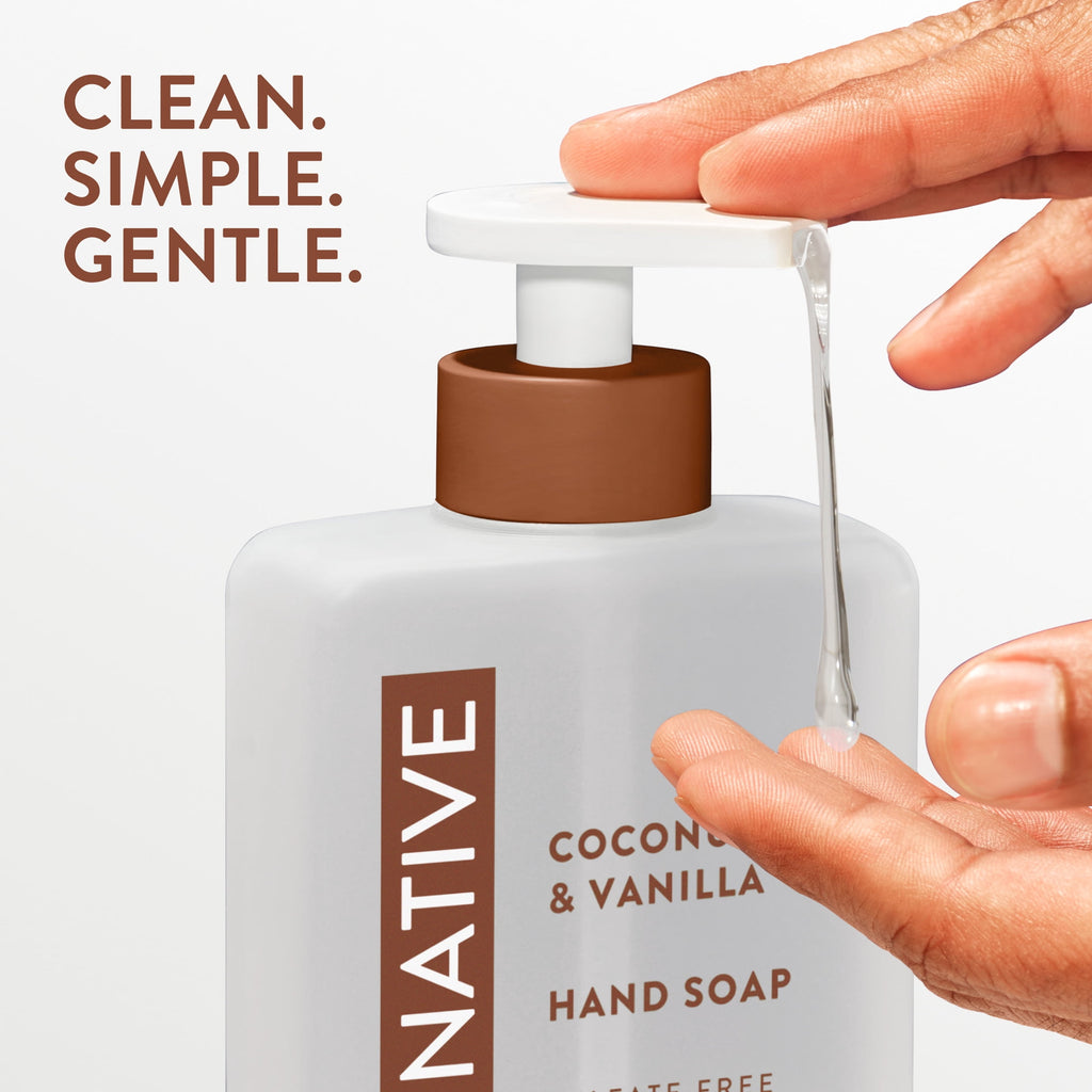 Liquid Hand Soap, Coconut &amp; Vanilla, Non-drying, Naturally Derived Cleansers, Sulfate Free, 13 fl oz