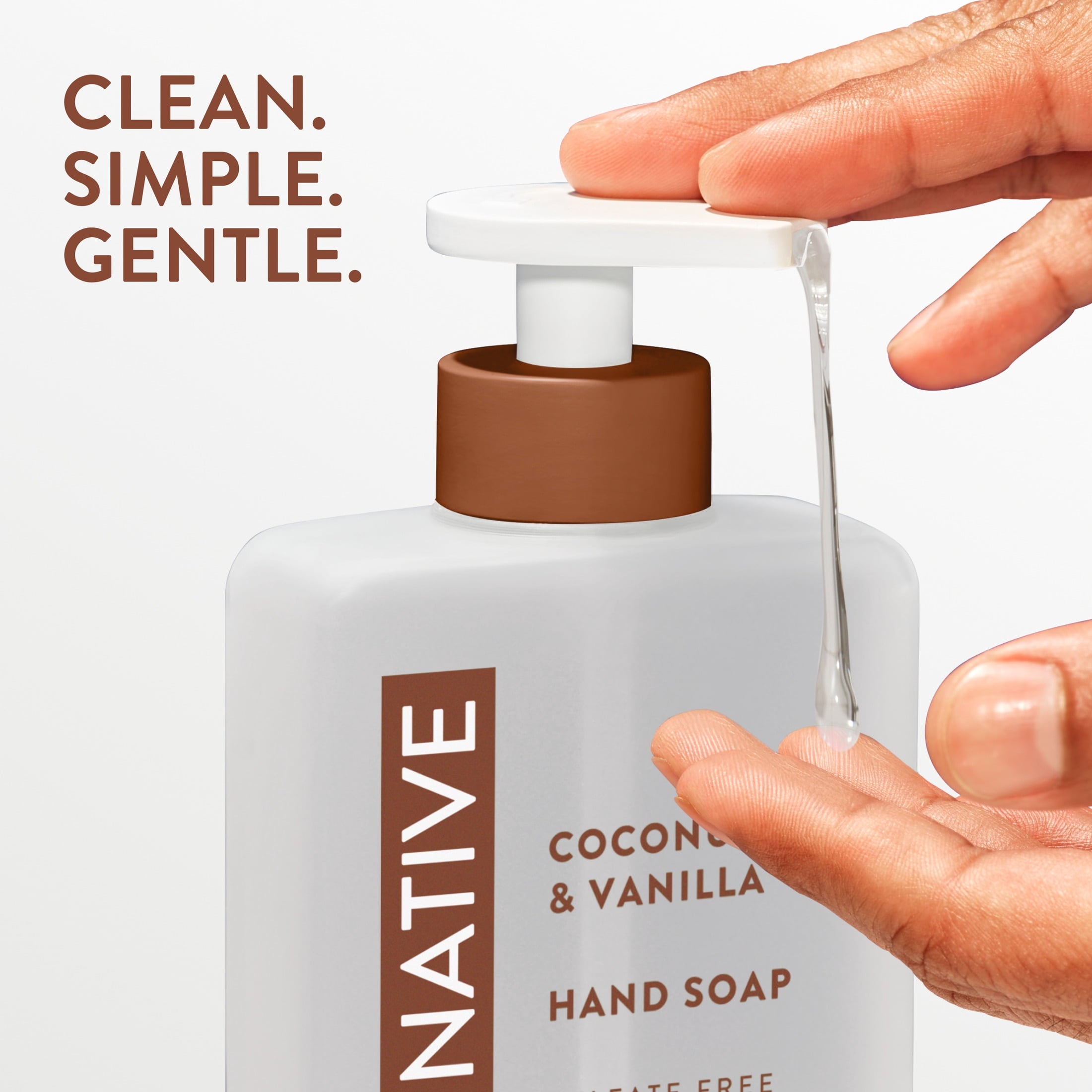 Liquid Hand Soap, Coconut &amp; Vanilla, Non-drying, Naturally Derived Cleansers, Sulfate Free, 13 fl oz