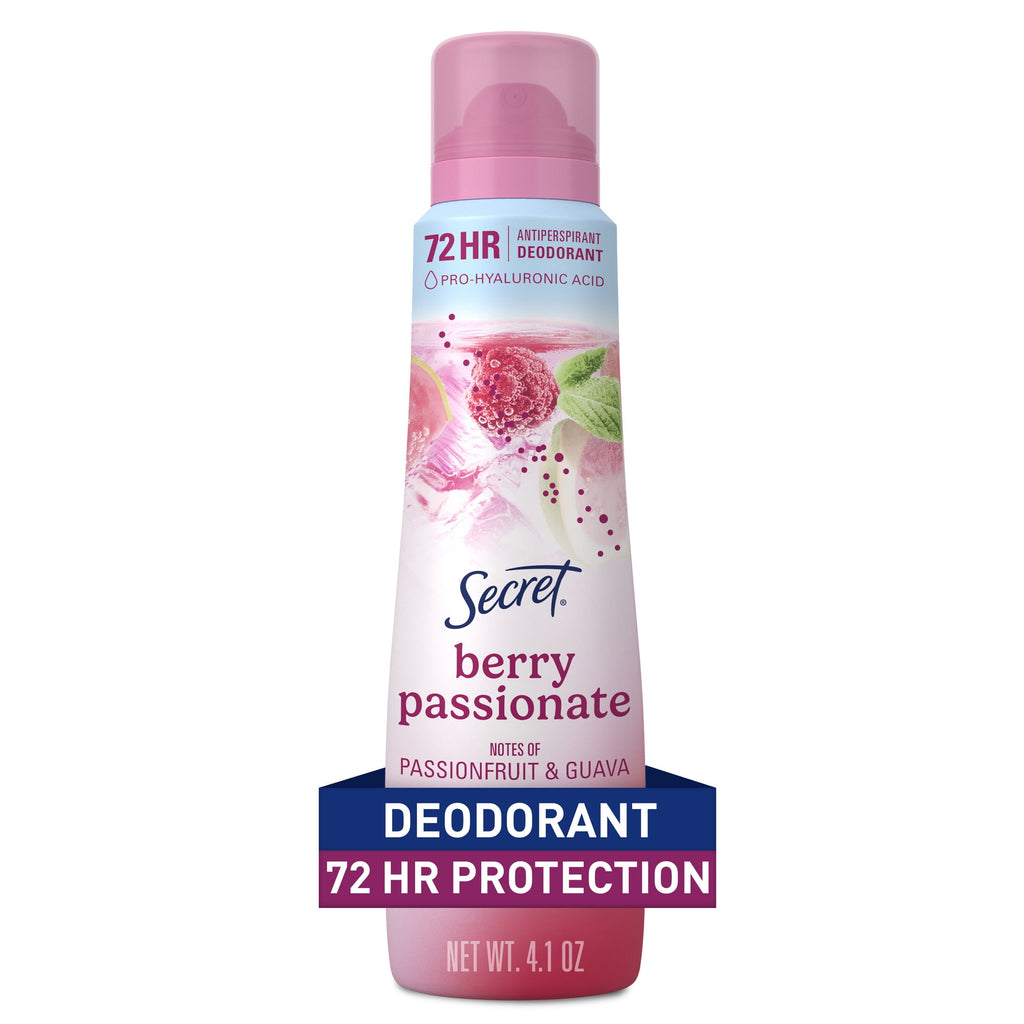Dry Spray Antiperspirant Deodorant for Women, Berry Passionate, 4.1oz