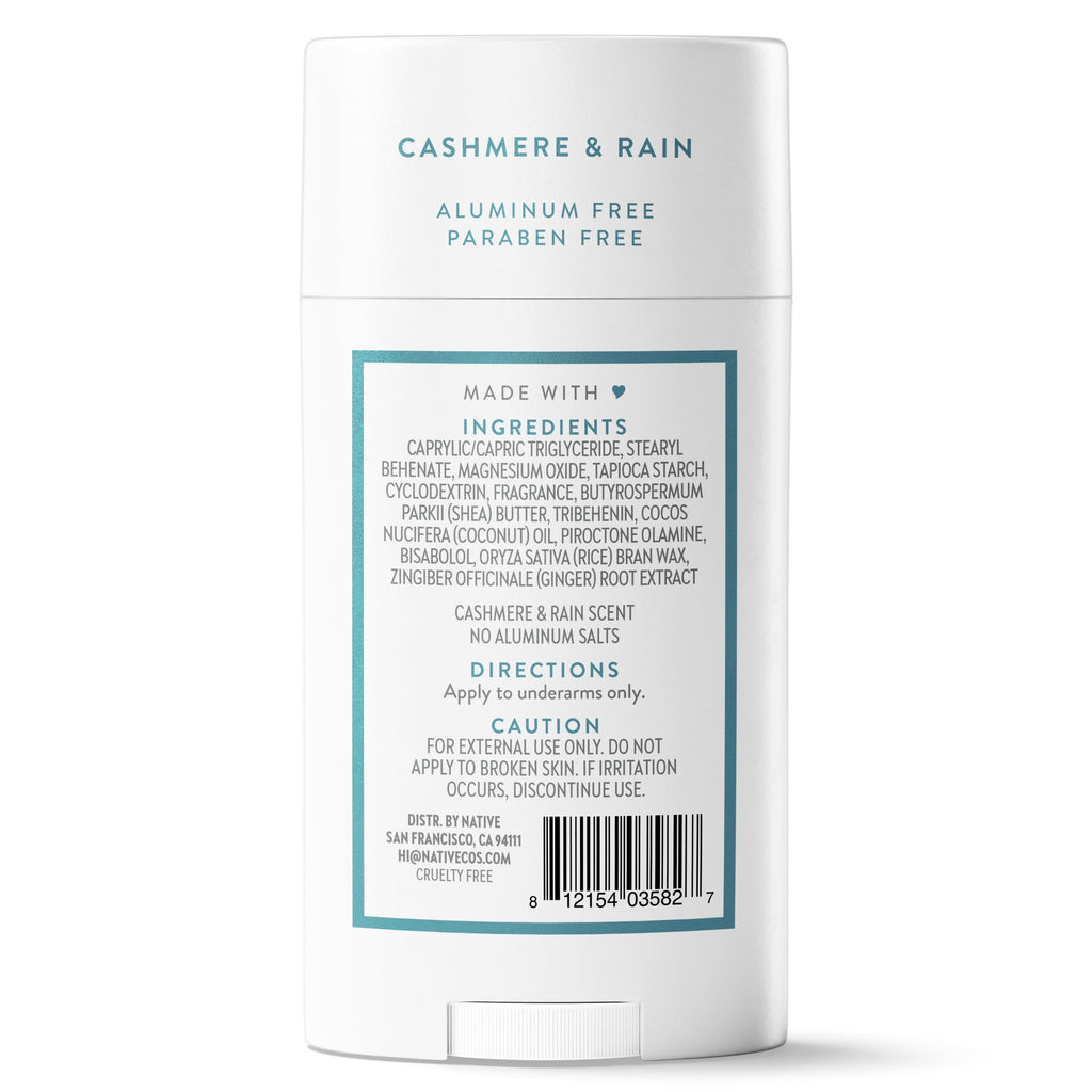 Deodorant, Aluminum Free, Cashmere &amp; Rain, for Women and Men, 2.65 oz