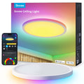 Smart Ceiling Light, RGBIC LED Ceiling Light Fixture, 2400LM Flush Mount Light Fixture, DIY Colors, Works with Alexa, 2200K-6500K Ceiling Lights for Bedroom, Living Room, 12 Inch, 1 Pack