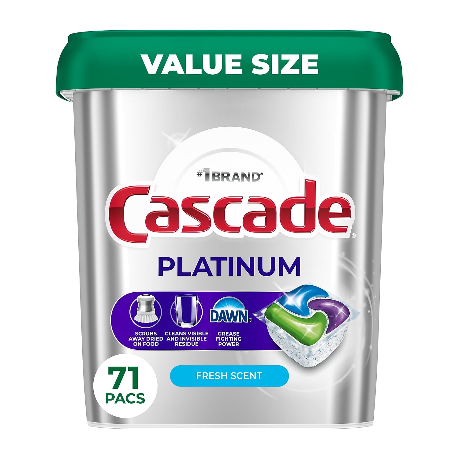 Platinum ActionPacs Dishwashing Detergent Pods Fresh Scent 71 Pods/Box (12052)