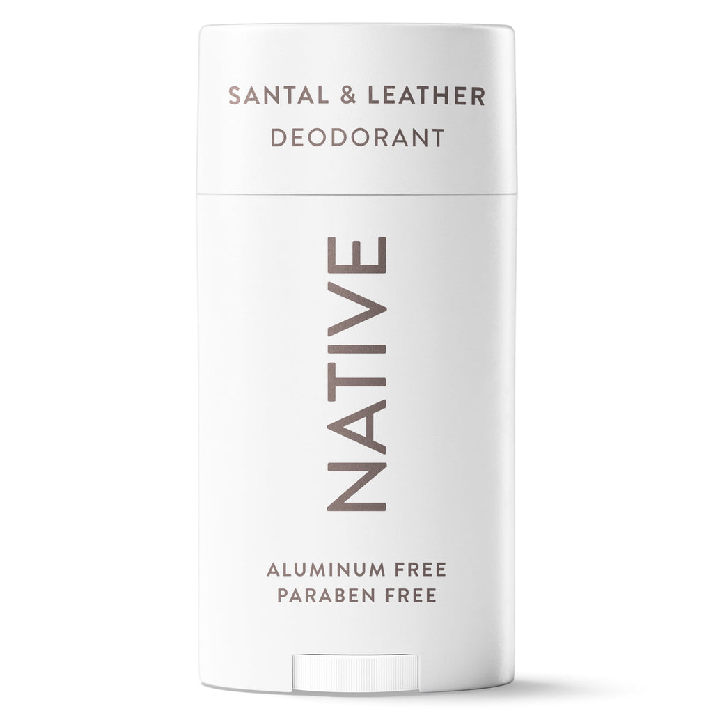 Aluminum Free Deodorant For Men, 72 Hour Solid Deodorant Stick, Santal &amp; Leather, 2.65oz