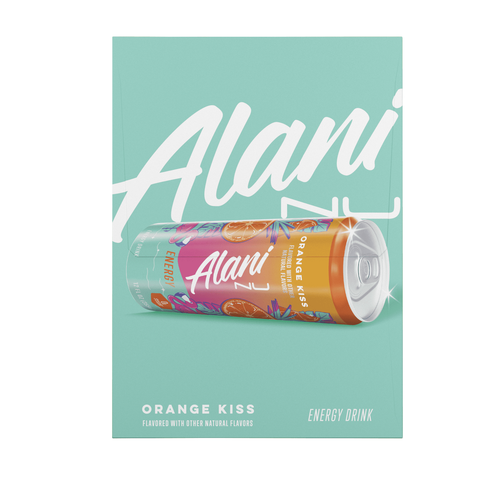 Sugar Free Energy Drink, Orange Kiss, 12 fl oz, 6 Pack, Cans, 200mg Caffeine