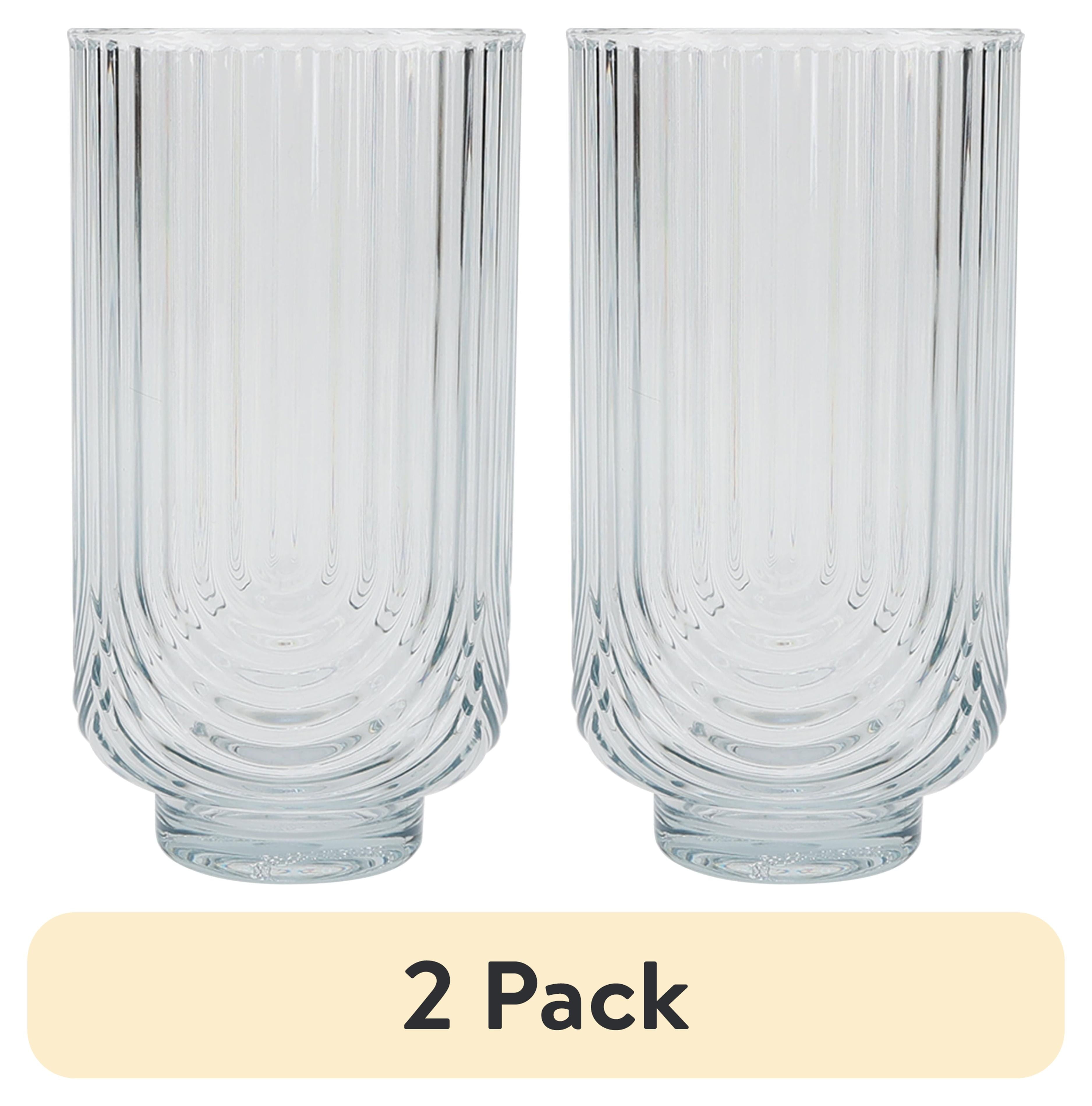 (2 pack) Better Homes &amp; Gardens 21-Ounce Tritan Tall Ribbed Arch Tumbler, Teal