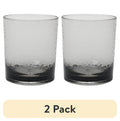 (2 pack) Better Homes &amp; Gardens 14-Ounce Tritan Short Hammered Tumbler, Smoke