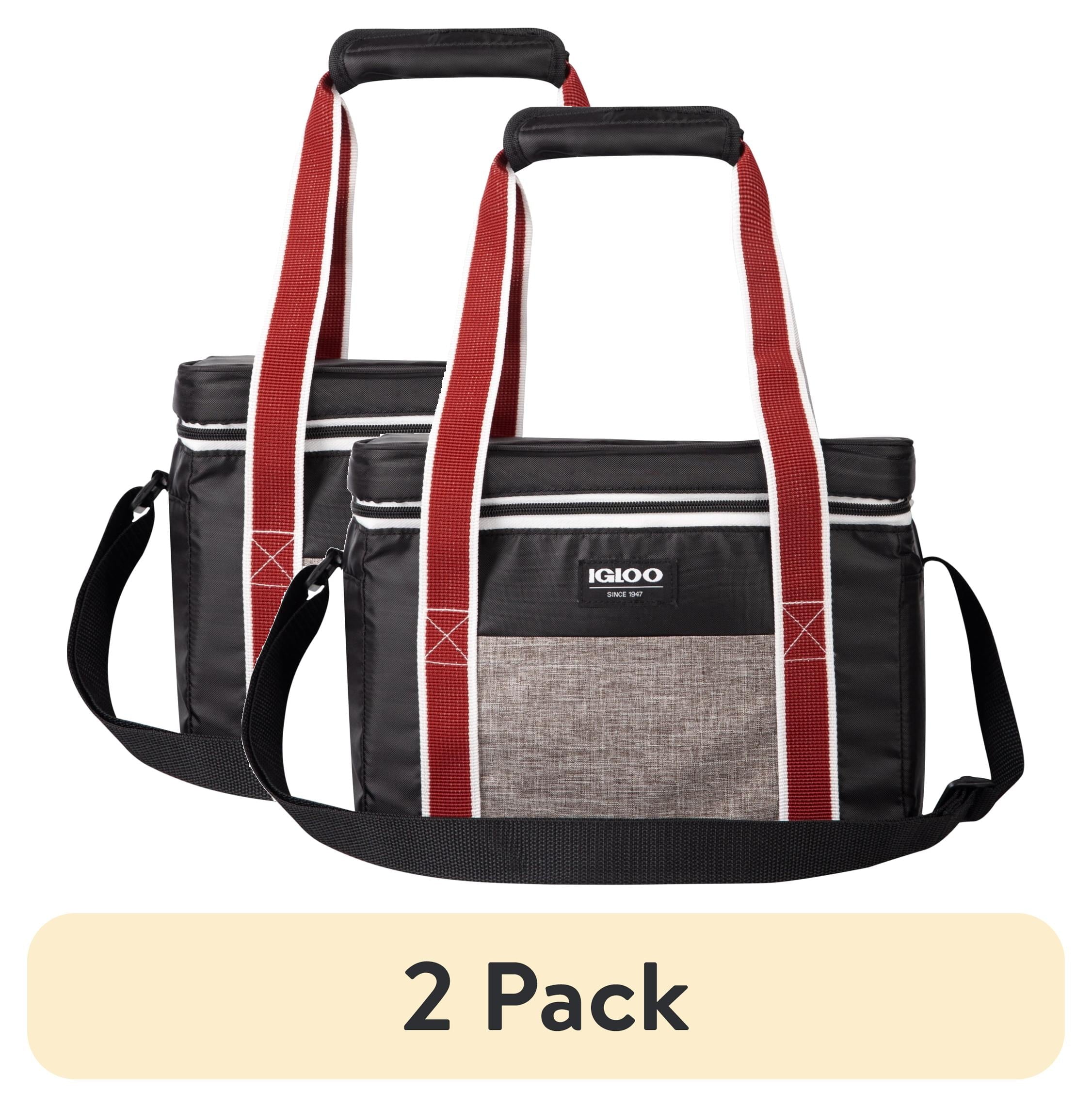 12 Can Capacity Heritage Lunch Companion Cooler Bag, Black and Red