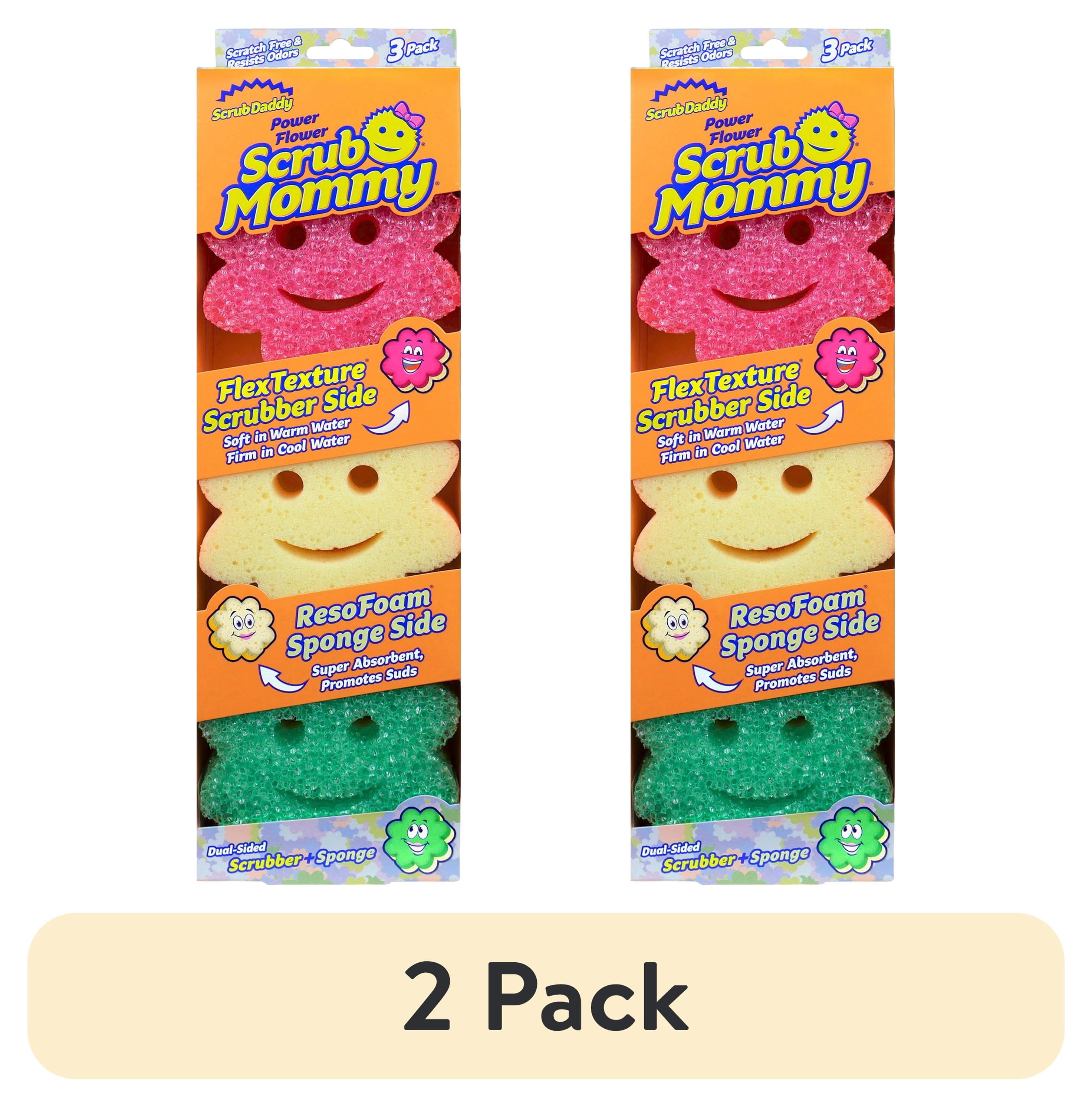 Scrub Mommy Power Flower Dual-Sided Cleaning Sponges, 3 Count