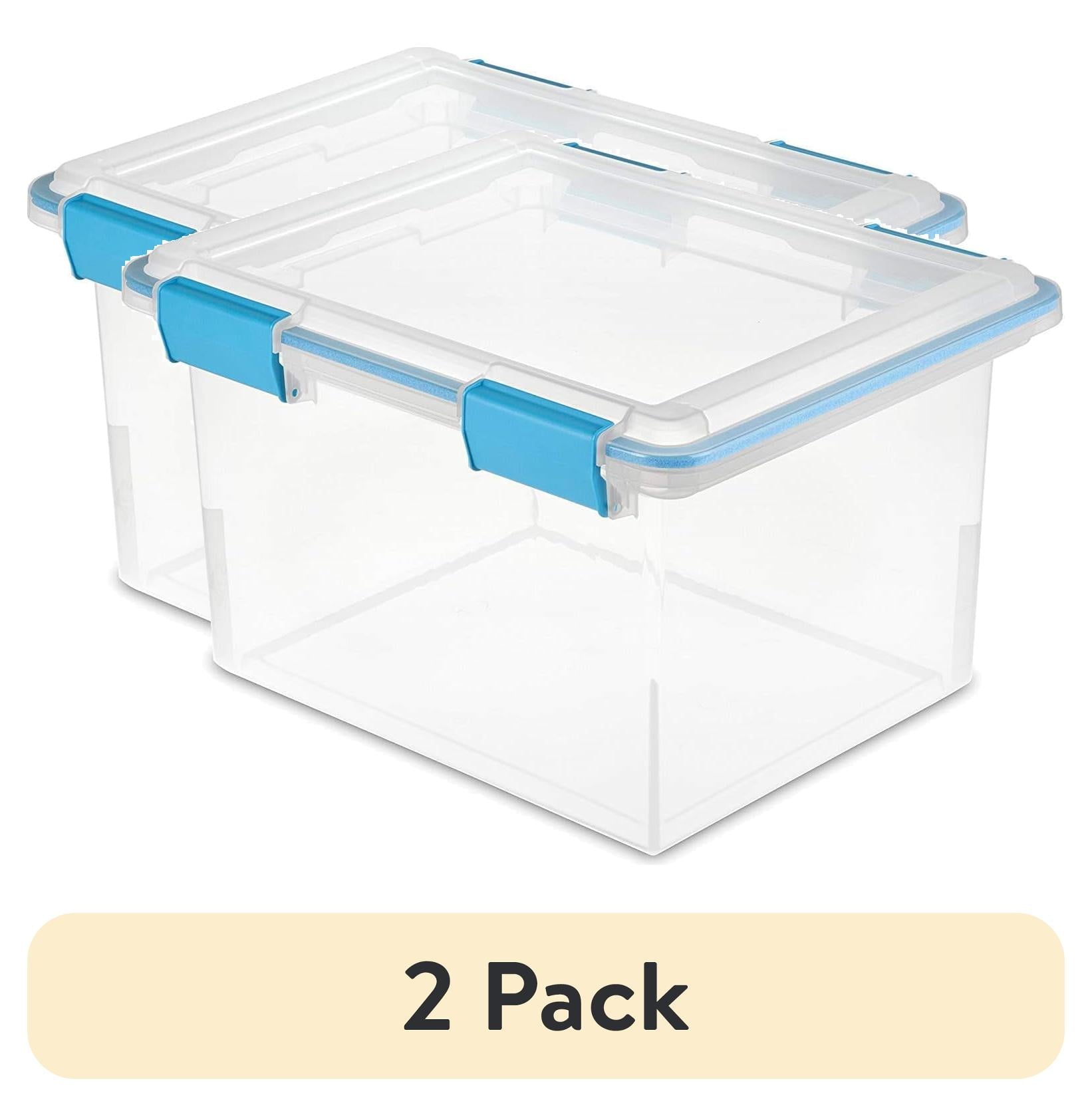 7.5 Quart Clear Plastic Storage Box with Latching Lids, (6 Pack)