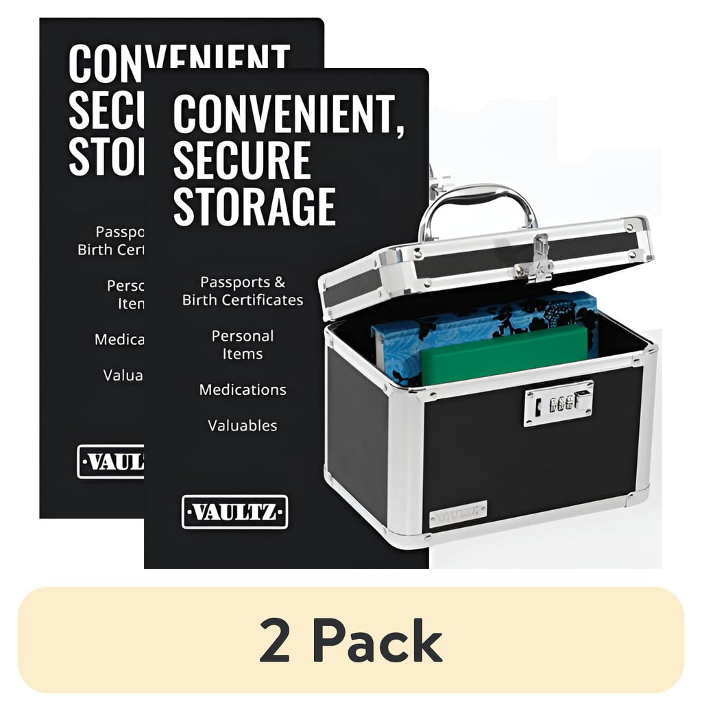 Combo Lock Storage Box, Black, Medium Density Fiberboard, VZ00102-2
