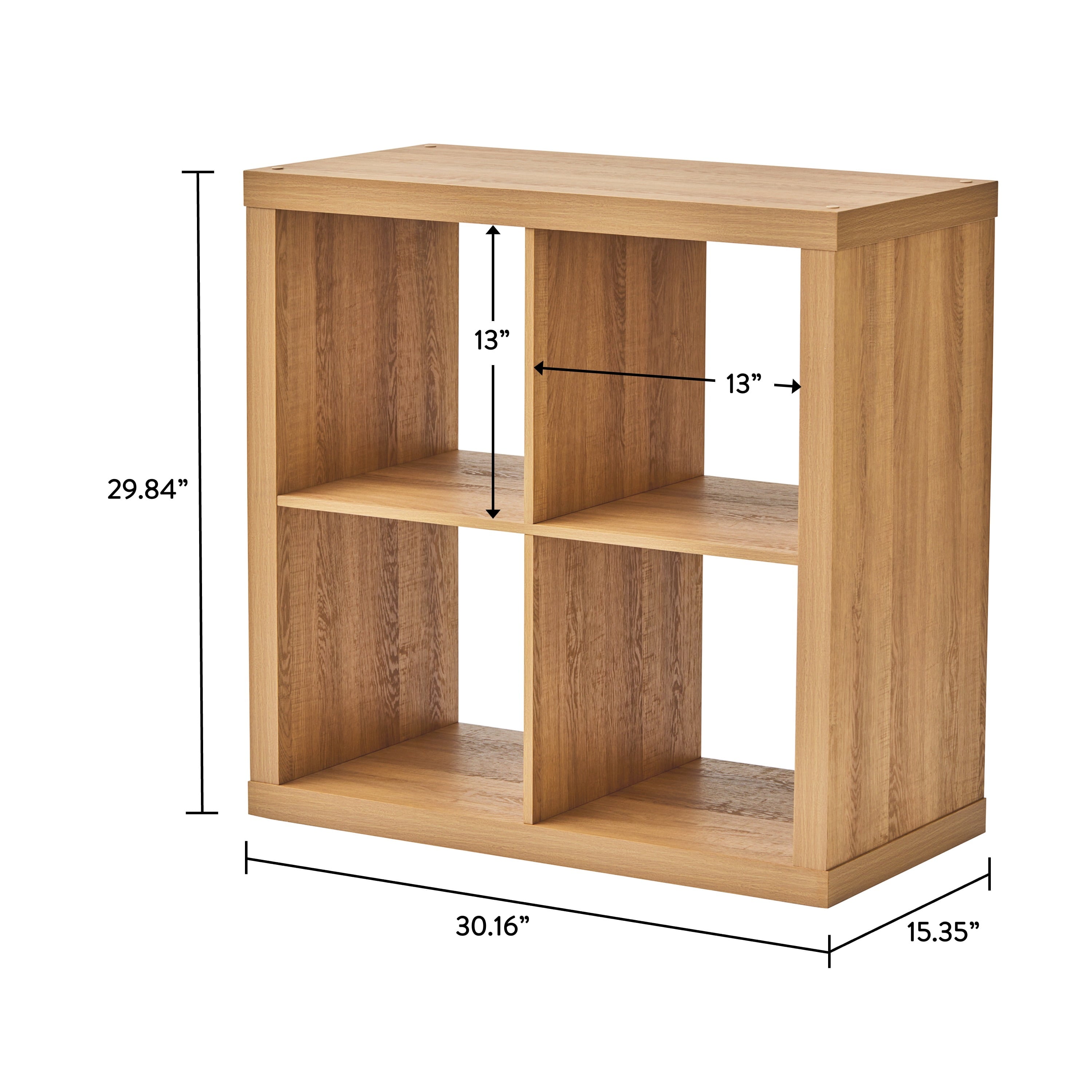 Better Homes &amp; Gardens 4 Cube Storage Organizer, White Texture