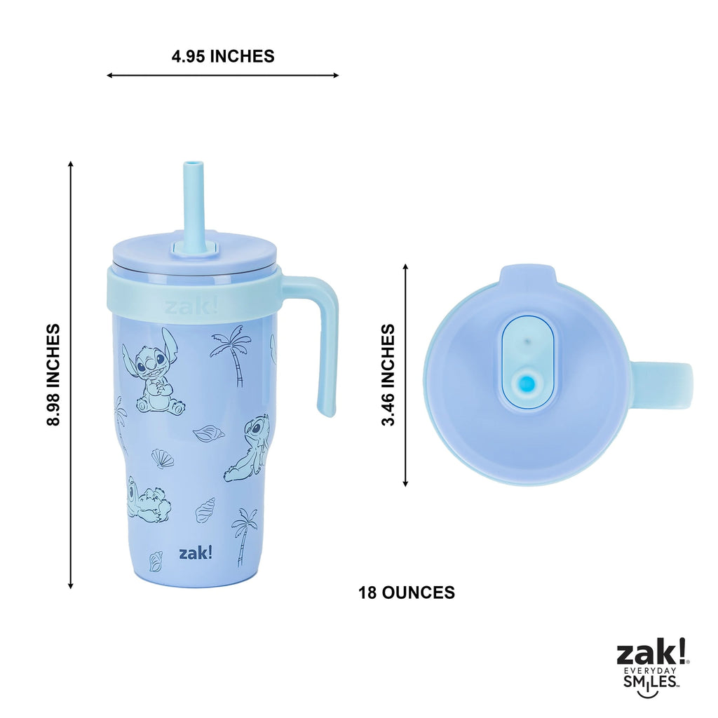18oz Stitch Kids Straw Handle Tumbler