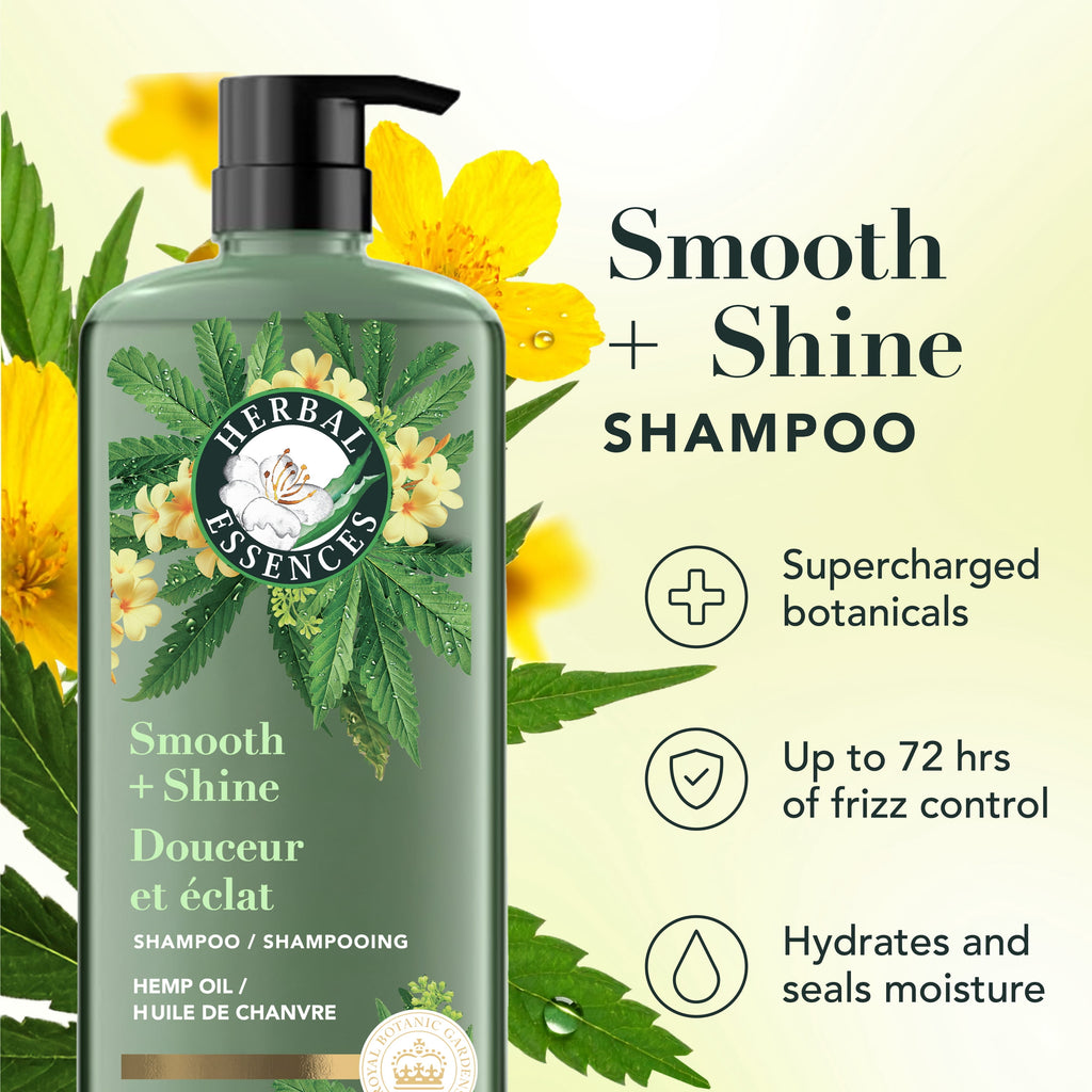 Smooth + Shine Hemp Sulfate Free Shampoo, 20.2 fl oz