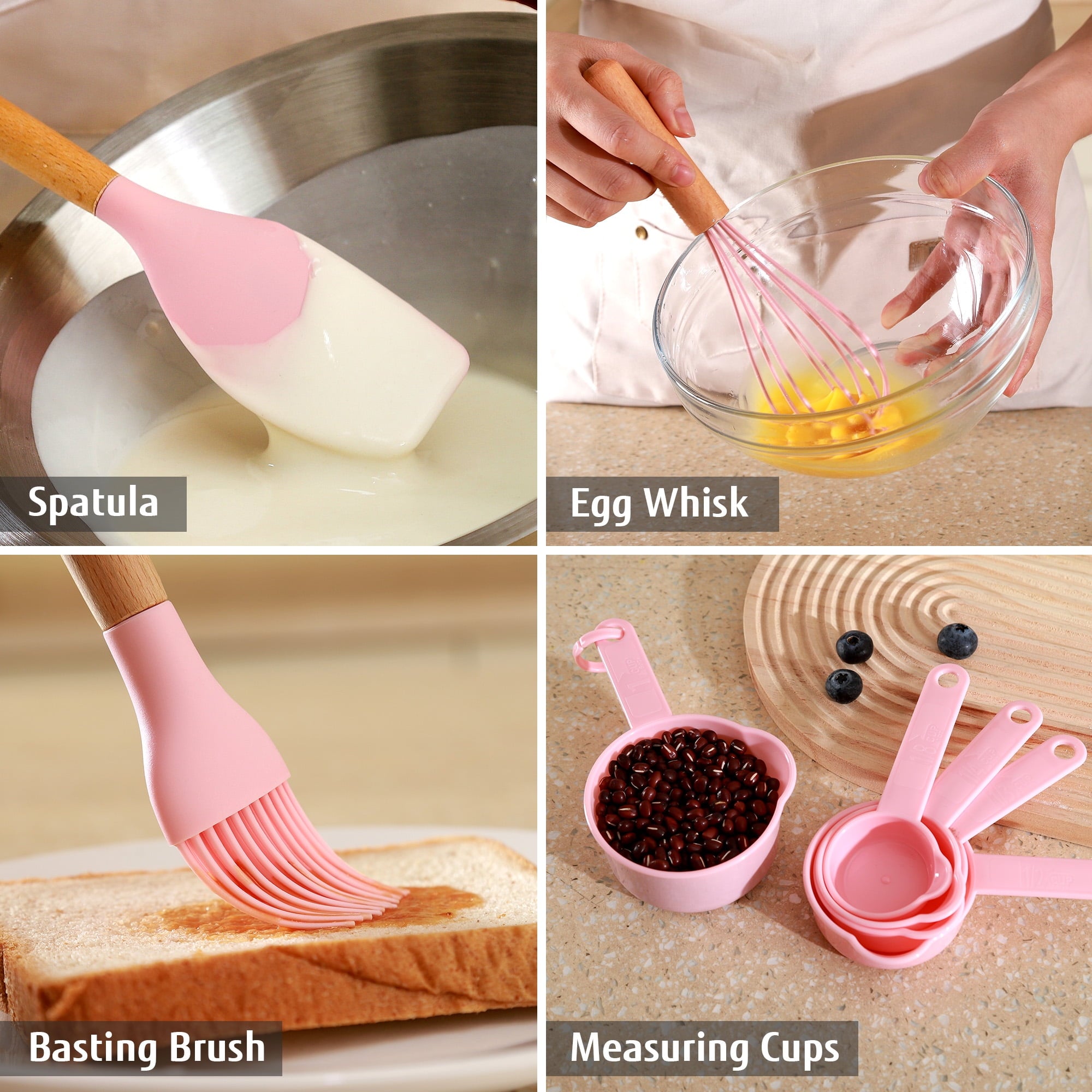 32 PCS Silicone Cooking Utensils Set, 446°F for Nonstick Cookware