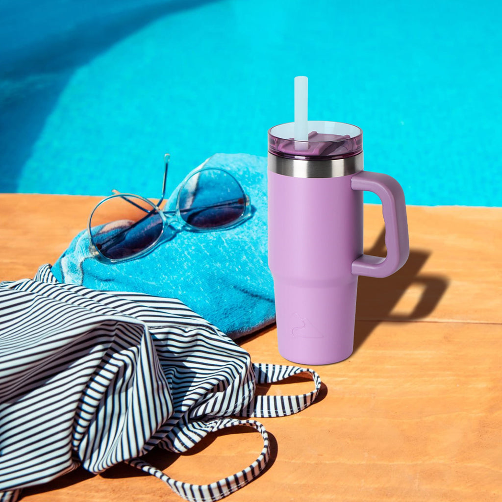Ozark Trail 18 oz Stainless Steel Insulated Tumbler with Handle, Black