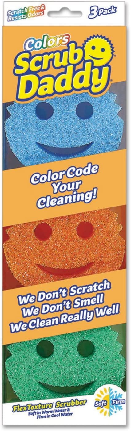 Scrub Sponge - Non-Scratch, Multicolor - 3 Pack