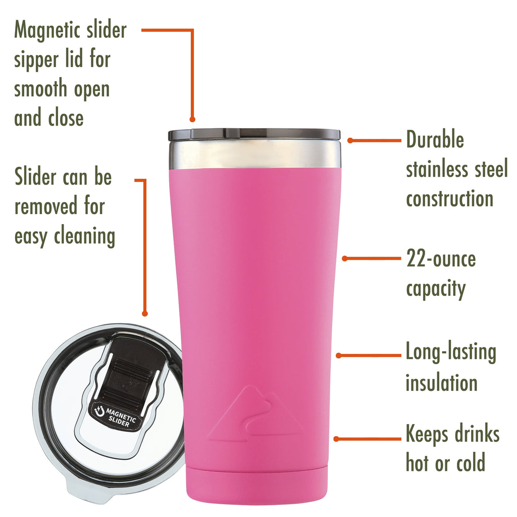 Ozark Trail 22 oz Stainless Steel Insulated Tumbler, Black