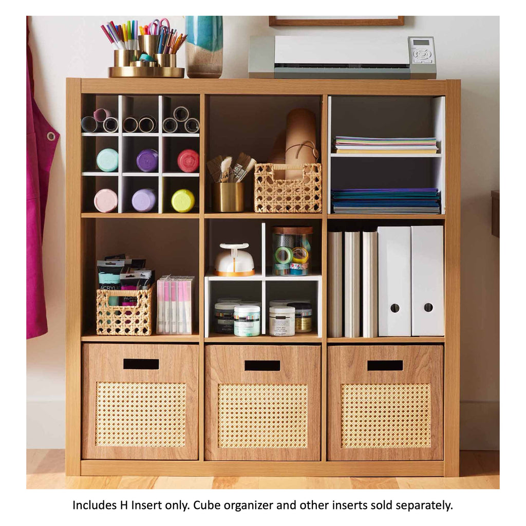 Better Homes &amp; Gardens H Shelf Insert for Cube Organizers, Tobacco Oak