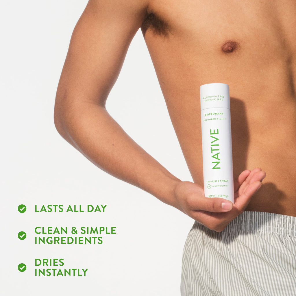 Aluminum Free Deodorant Spray For Women, 72 Hour Deodorant Spray, Cucumber &amp; Mint, 3.5oz
