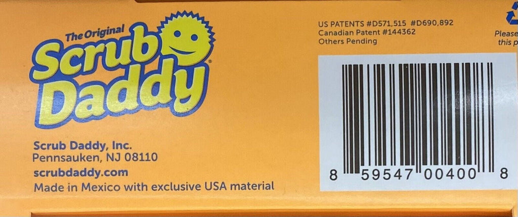 THE ORIGINAL Scrub Daddy Non-Scratch FlexTexture Dish Sponge YELLOW Smiley Face