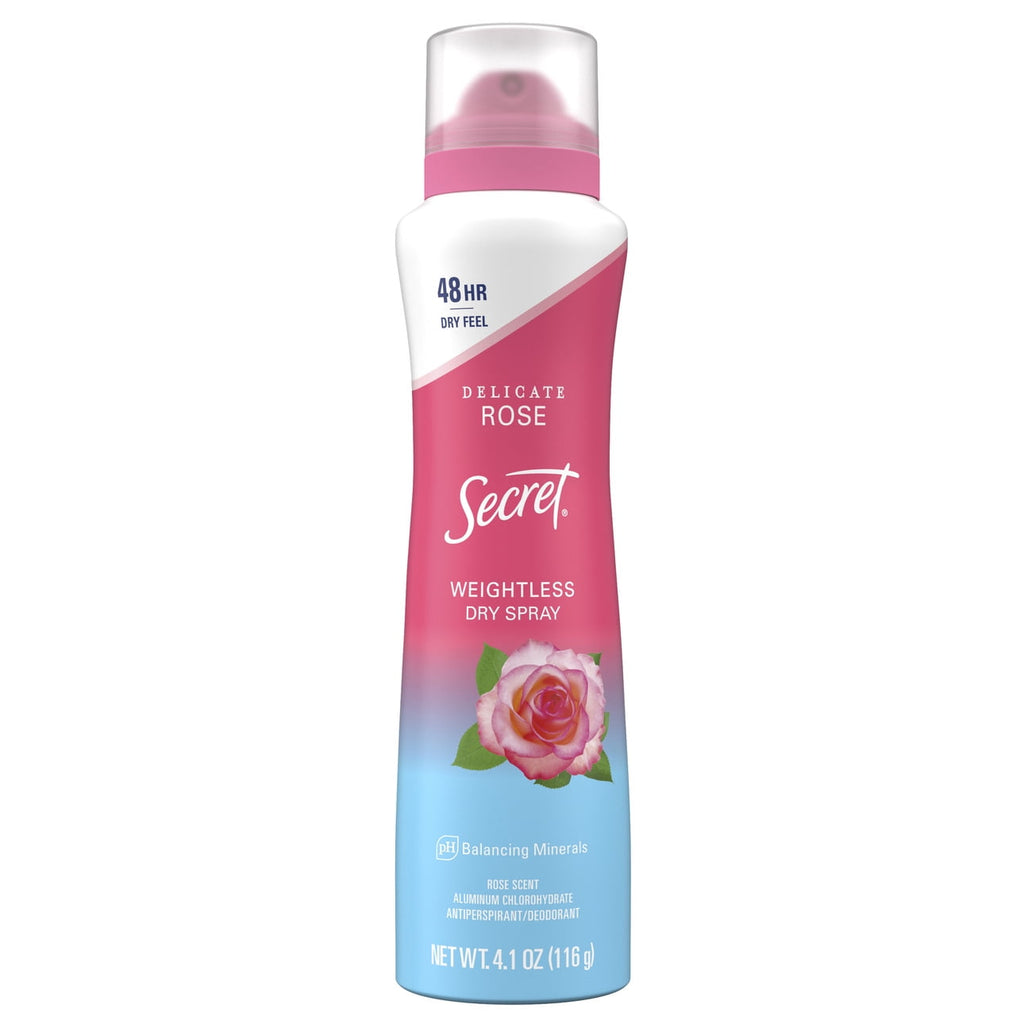 Dry Spray Female Antiperspirant Deodorant, Wild Rose and Argan Oil, 4.1oz