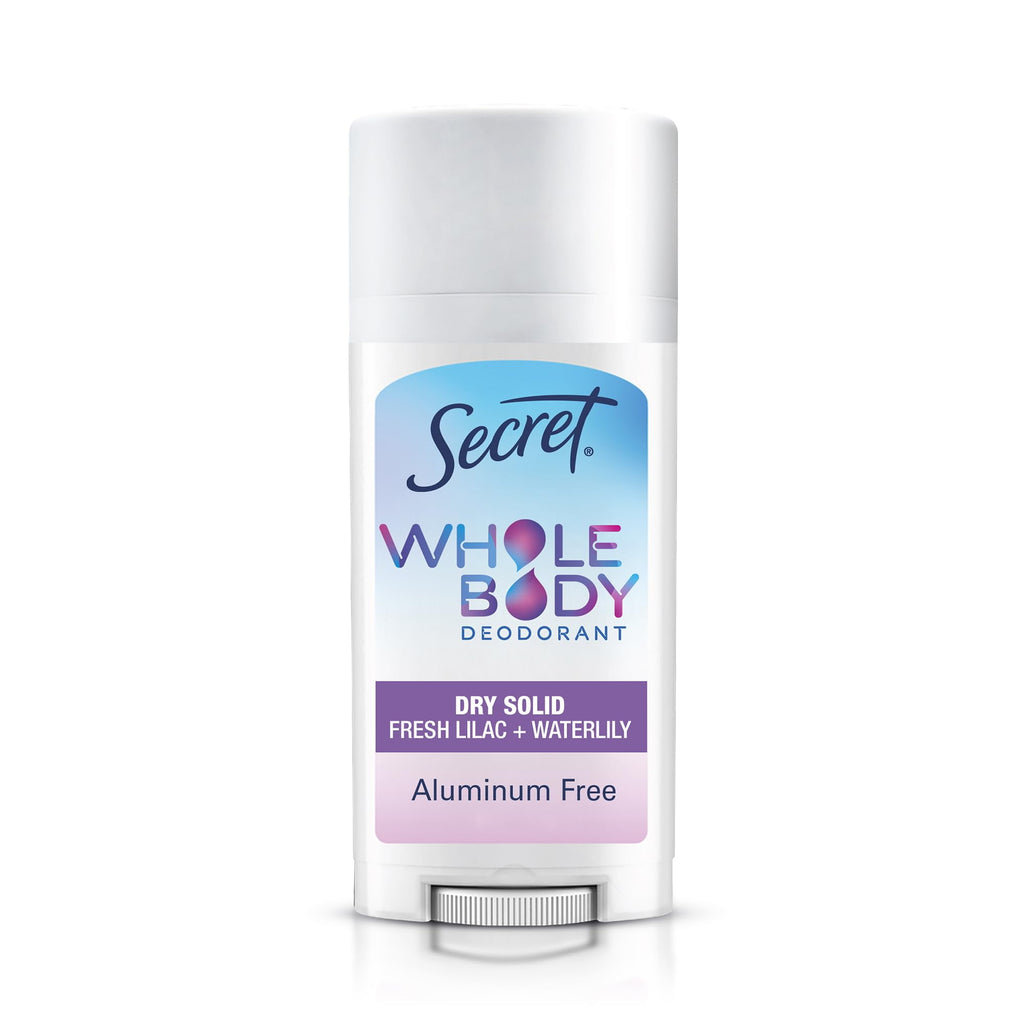 Whole Body Deodorant Stick for Women, Lilac &amp; Waterlily Scent, Aluminum Free Deodorant Stick, 72 HR Odor Protection, 2.4 oz